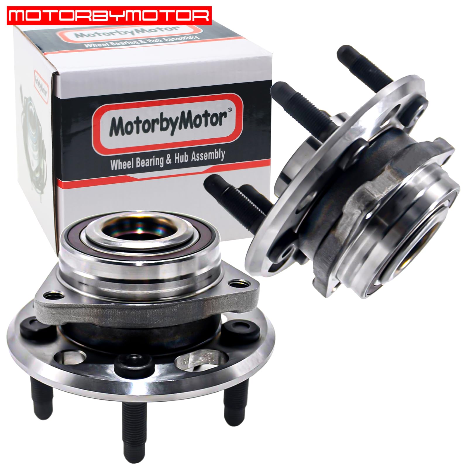Chevrolet Malibu Limited Impala, Cadillac XTS, Buick Lacrosse Regal, SAAB 9-5 Front & Rear Wheel Bearing Hub Assembly with ABS Magnetic Ring - 5 Lug 2-Pack for Smooth Ride & Easy Installation
