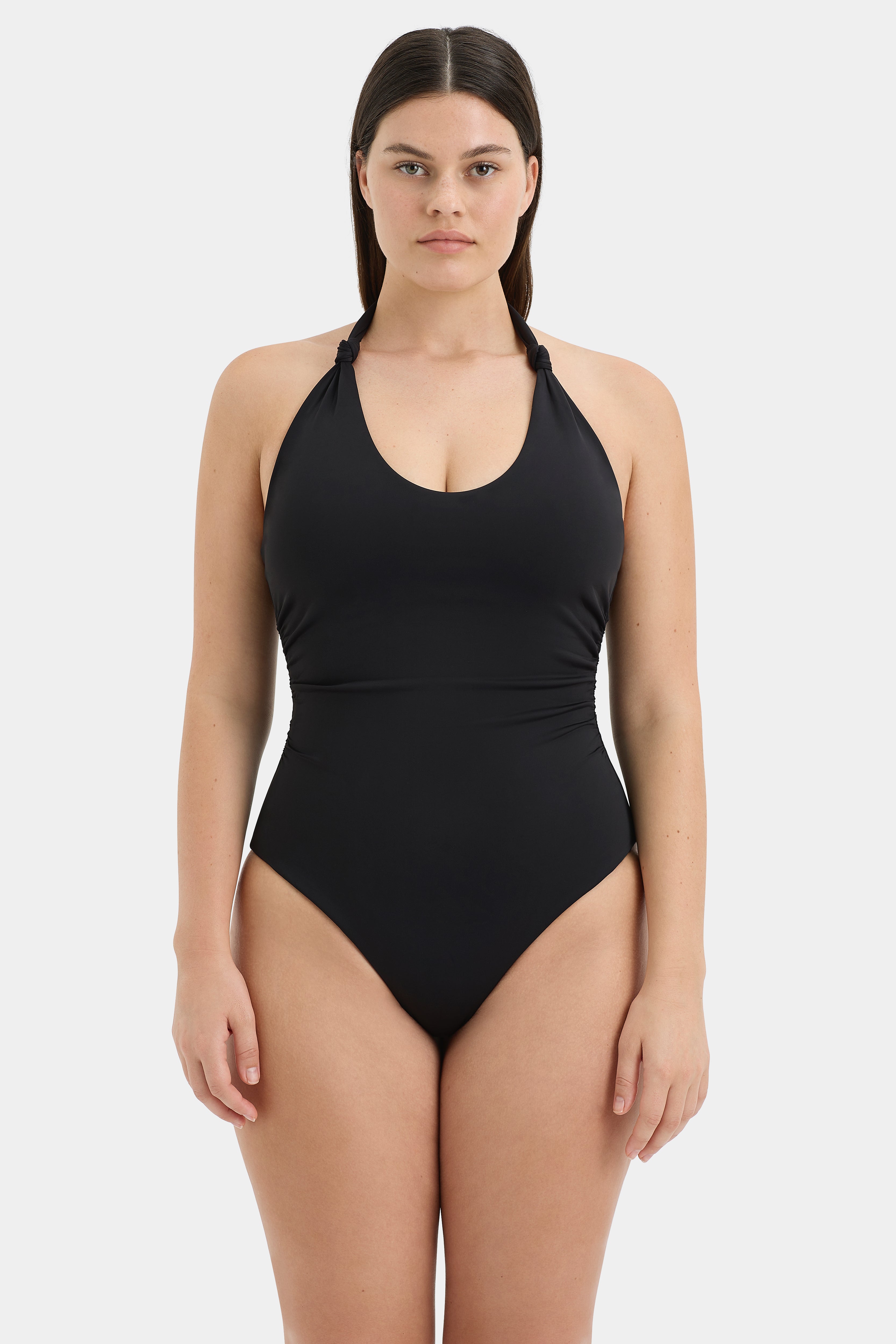 Clarita Knot One Piece Swimsuit - Sexy High Waisted Bikini Bottom & Halter Top for Women - Perfect for Beach, Pool, Vacation & Summer Outfits