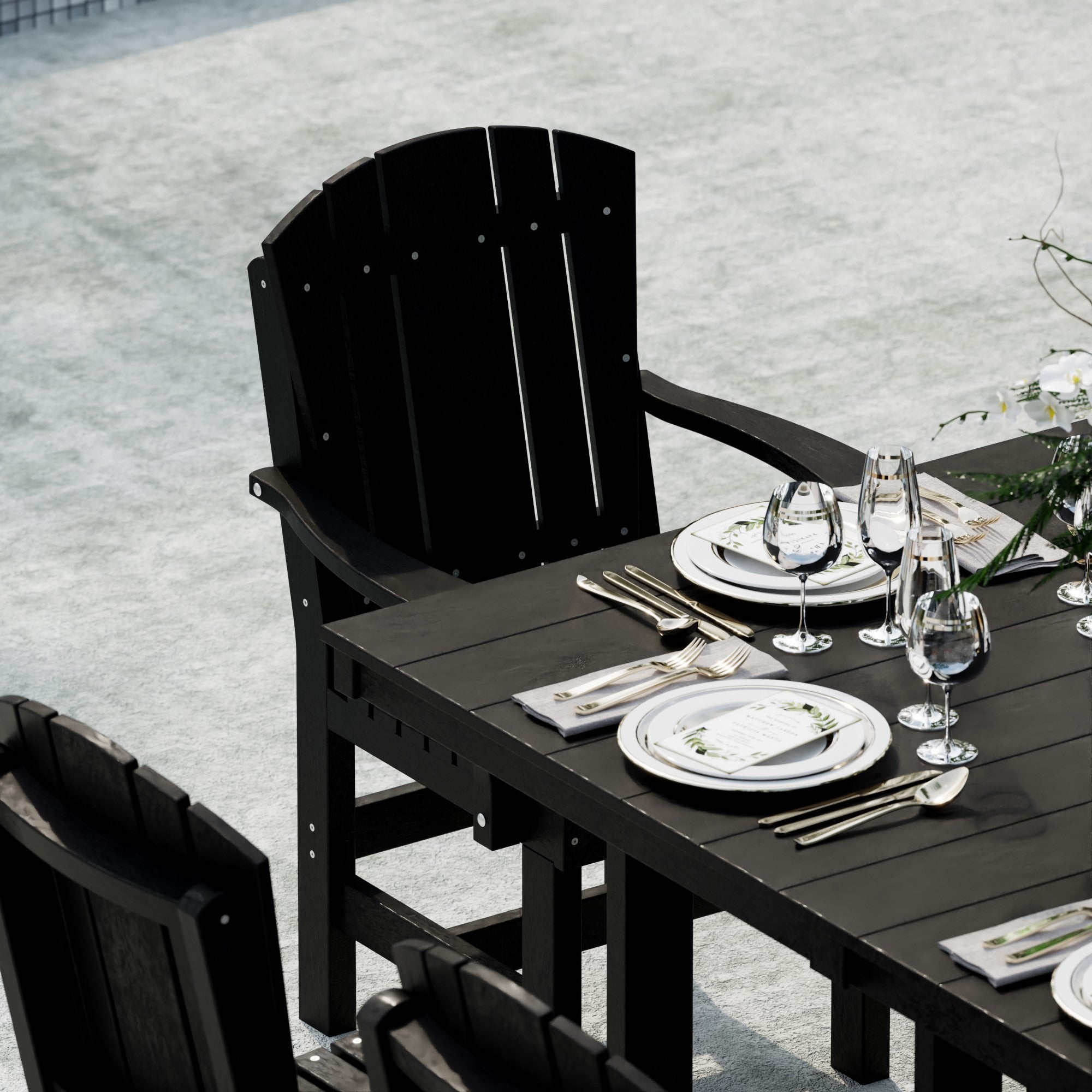Heritage 7-Piece 44x72 Inch Dining Table Set with Chairs - Perfect for Family Gatherings, Dinner Parties & Outdoor Entertaining