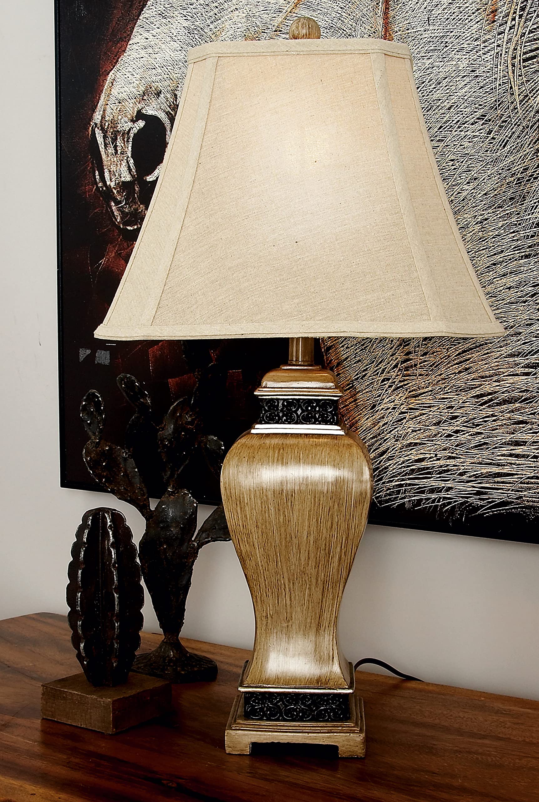 Deco 79 Polystone Table Lamp Set of 2 - 15
