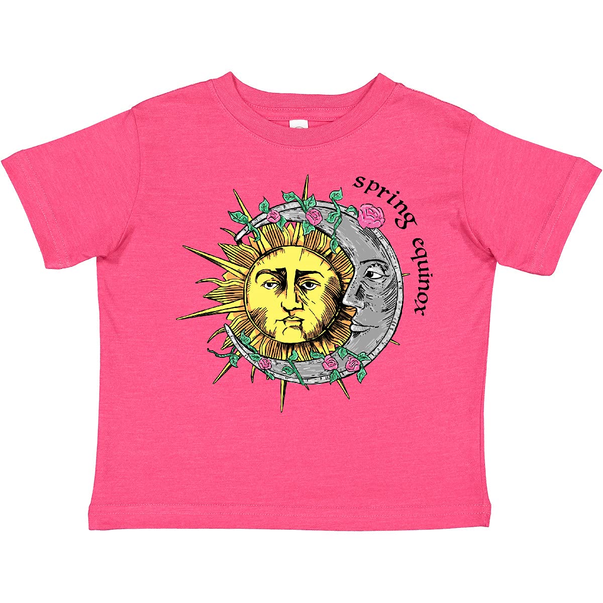 1st Day of Spring Sun & Moon Toddler T-Shirt | Equinox Graphic Tee for Boys & Girls | Spring Festival & Nature Celebration Outfit