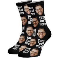 Custom Face Socks - Funny Personalized Socks with Faces for Men & Women - Perfect Gift for Cat & Dog Lovers - Great for Parties, Cosplay & Unique Gifts