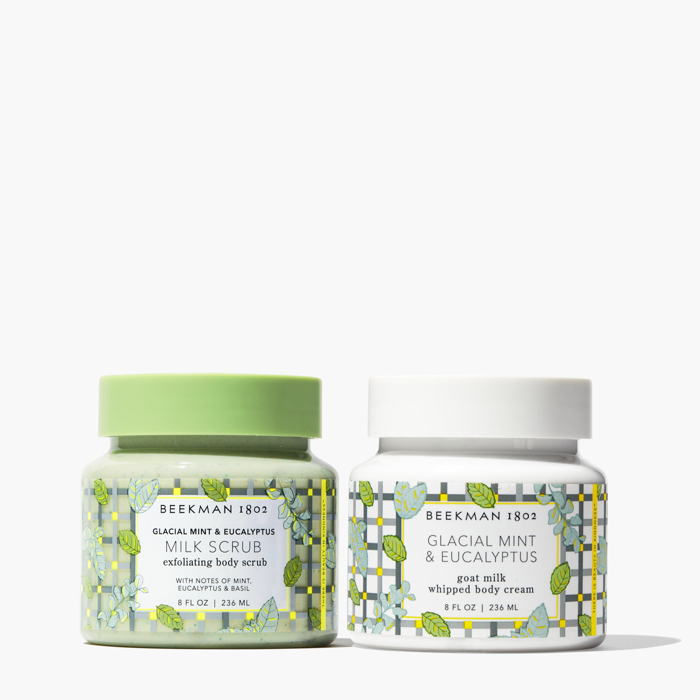 Glacial Mint & Eucalyptus Body Scrub and Lotion Set - Exfoliating & Moisturizing Skincare Duo for Smooth, Soft Skin | Perfect for Spa Day & Self-Care Routine
