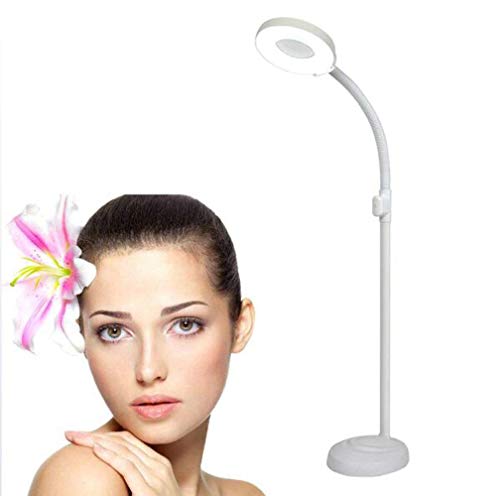 8X LED Magnifying Floor Lamp with Cold Light - Perfect for Makeup, Tattoo, Eyebrow Embroidery, Nail Salon & Reading | Eye Protection & Beauty Lighting Solution for Home & Professional Use