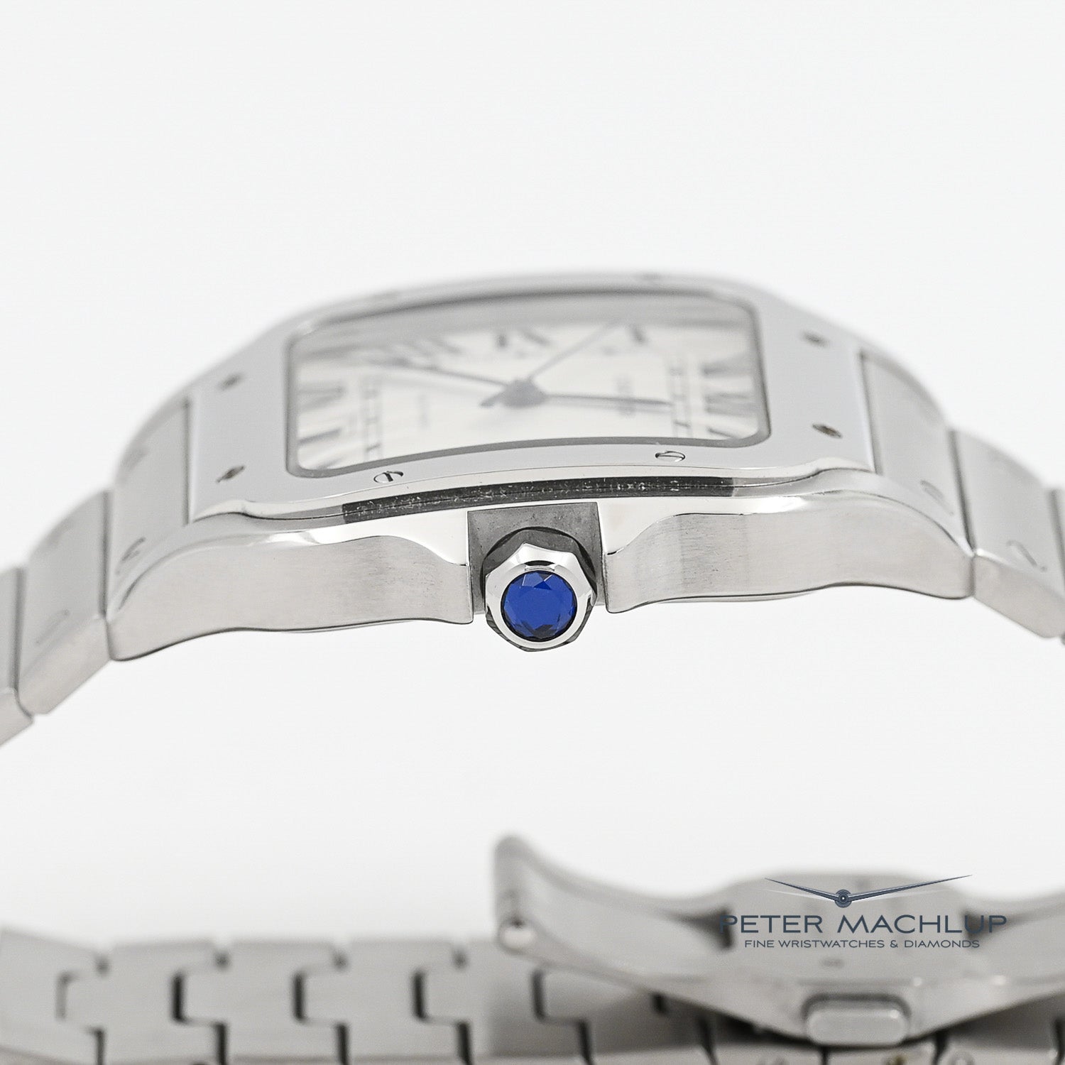 Cartier Santos LM Automatic Watch for Men - Luxury Stainless Steel Timepiece with Swiss Movement | Perfect for Business, Formal Events & Everyday Wear