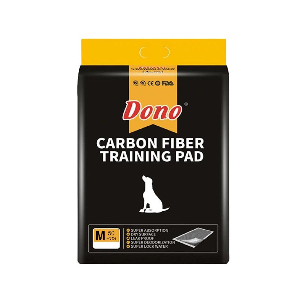 Premium DONO Charcoal Pee Pad - Bamboo Charcoal Fiber Super Absorbent & Odor Control Pet Training Pads | 4 Sizes (XS-XL) | Ideal for Puppy Housebreaking, Senior Dogs & Crate Training | Waterproof Leak-Proof Design