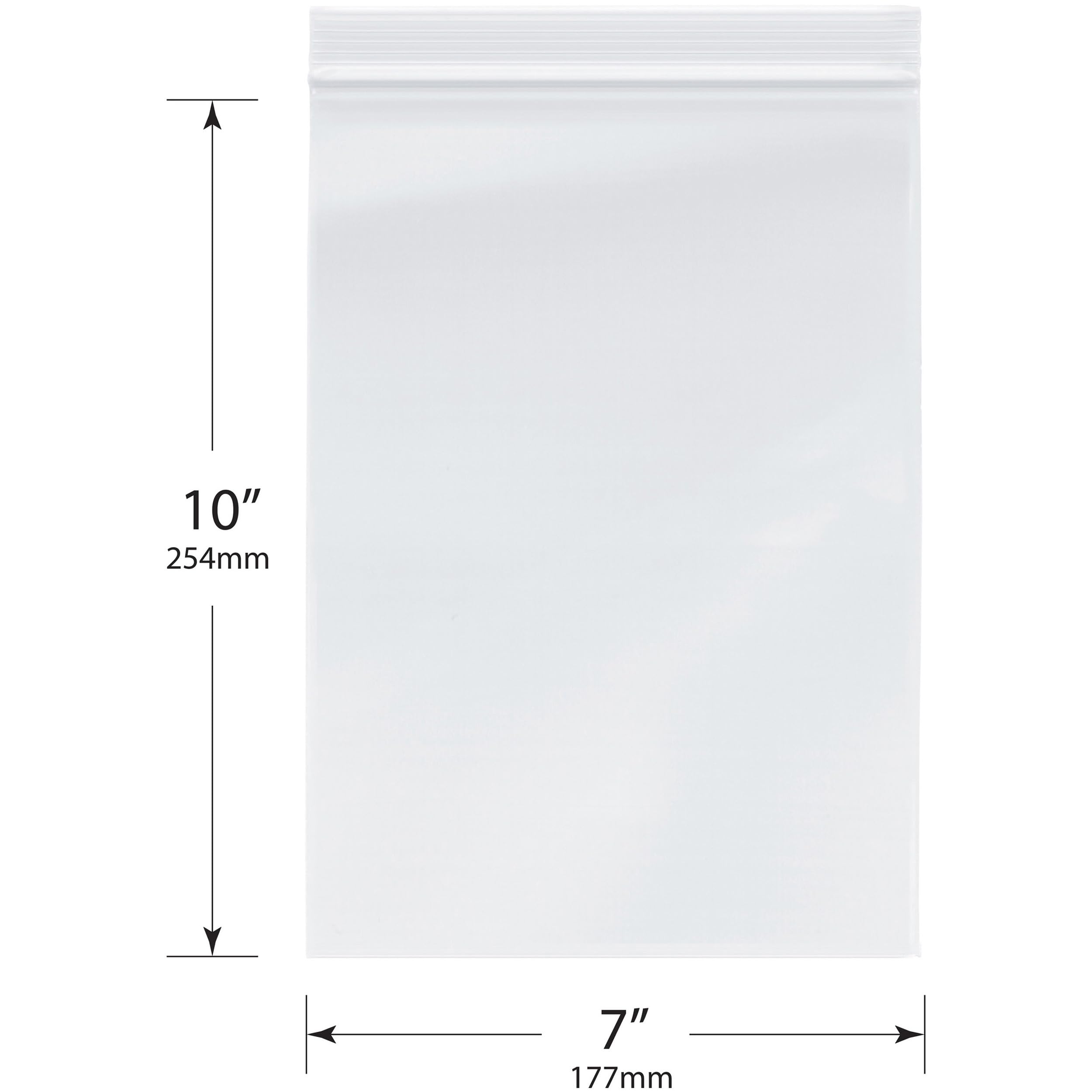 Plymor 7x10 Inch 2 Mil Reclosable Zipper Plastic Bags - 1000 Pack | Perfect for Food Storage, Crafts, Jewelry & Small Parts Organization