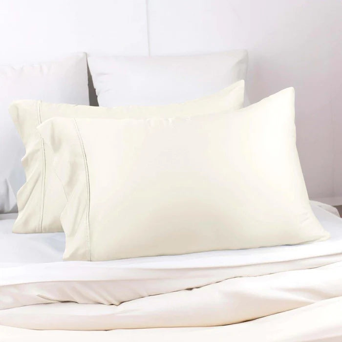 300 Thread Count Modal Beechwood Pillowcase Set - 2 Piece Soft & Breathable Bedding for a Comfortable Night's Sleep - Perfect for Home, Hotel, and Travel Use