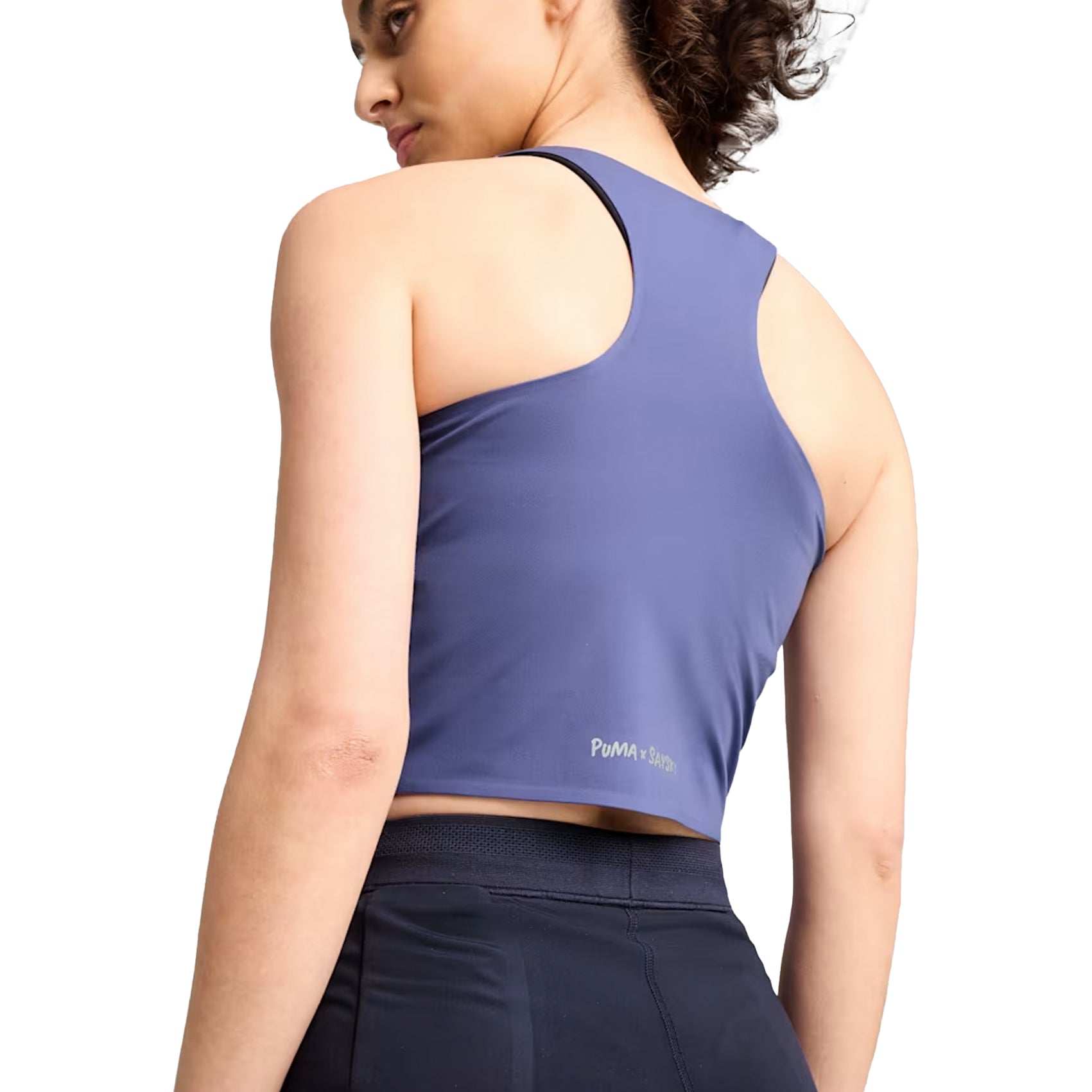 PUMA x Saysky Women's Running Crop Top - Lightweight & Breathable for Workouts, Jogging & Gym