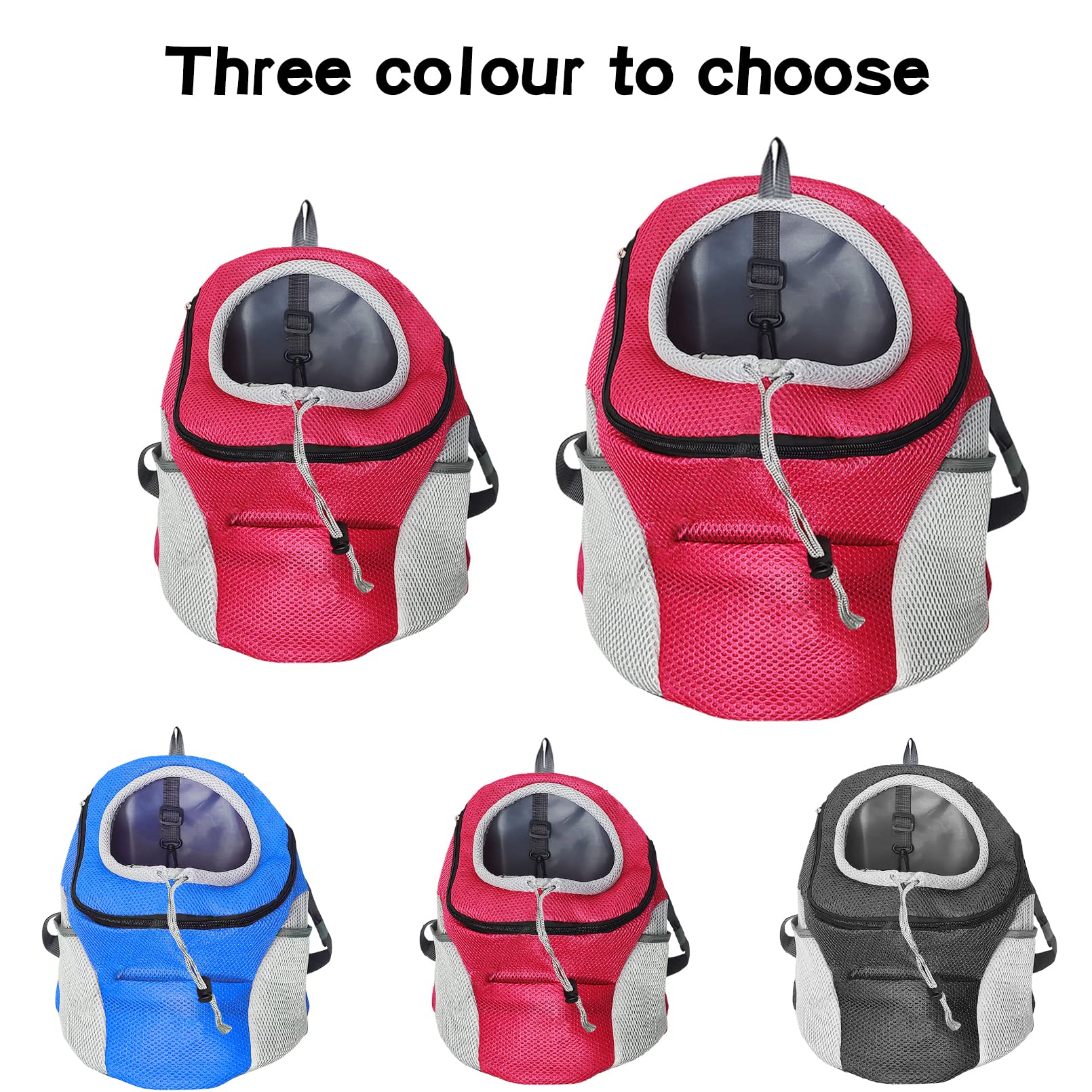 Fhiny Dog Carrier Backpack - Comfortable Pet Puppy Front Carrier with Breathable Head Out Design & Padded Shoulder Straps for Walking, Biking, Hiking, Camping - Perfect for Outdoor Adventures and Daily Commutes