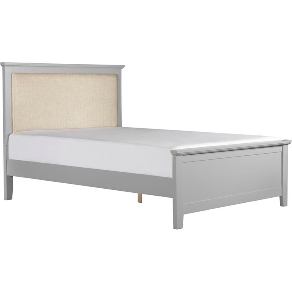 Finch Westport Solid Wood Platform Bed Frame - Queen Size, Grey - Sturdy & Modern Bedroom Furniture for Master Bedroom or Guest Room