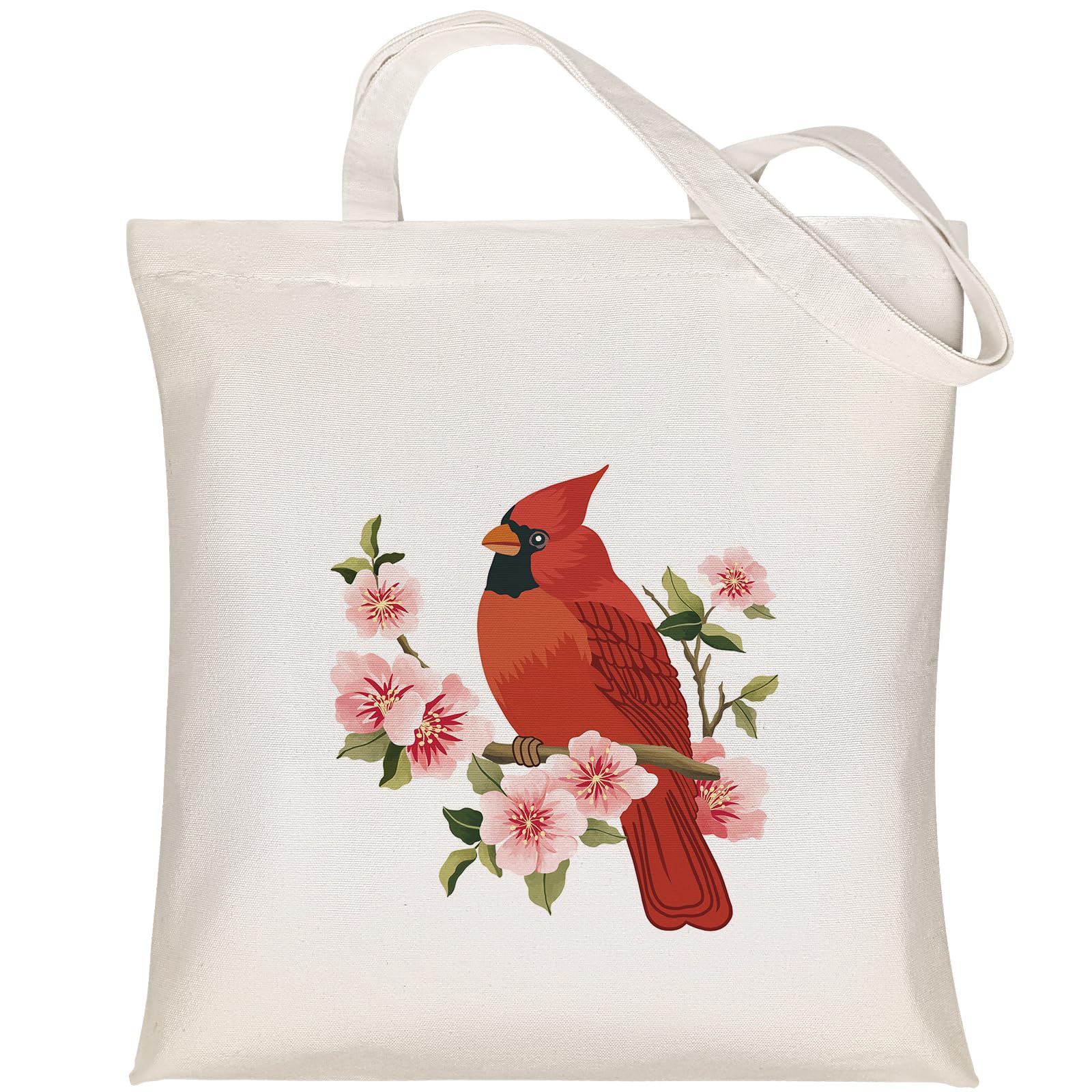 Louise Maelys Canvas Tote Bag for Women - Cute Cardinal Aesthetic Cotton Shopping Bag, Reusable Grocery Tote, Perfect Gift for Her | Great for Shopping, Beach, Work & Daily Use