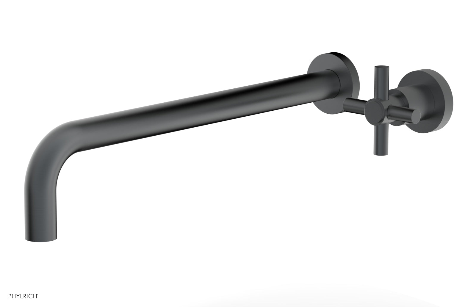 Basic 14 Single Handle Wall Mounted Lavatory Faucet Set with Cross Handle D131 18 - Perfect for Bathroom Sink, Powder Room & Guest Bath Installation