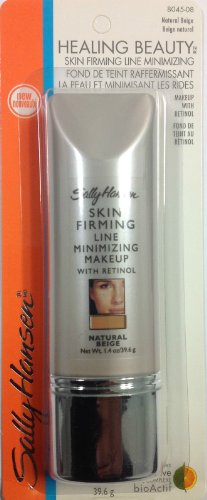 Sally Hansen Skin Firming & Line Minimizing Makeup with Retinol - Natural Beige Full Size - Anti-Aging Foundation for Smooth, Youthful Skin - Perfect for Daily Wear & Special Occasions