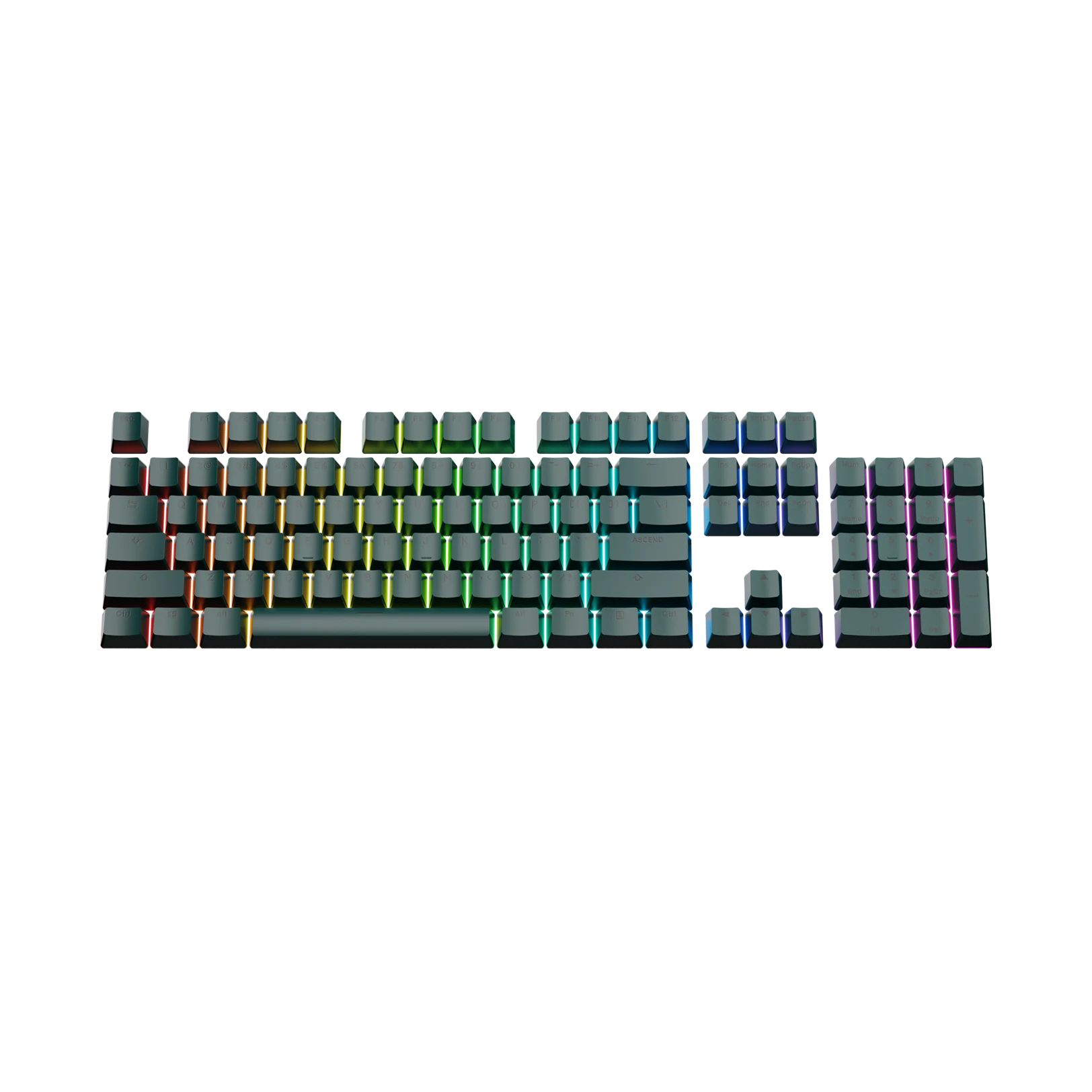 Custom Keycaps for Mechanical Keyboards - Totem Green Design - Durable PBT Material - Perfect for Gaming, Typing & Office Use