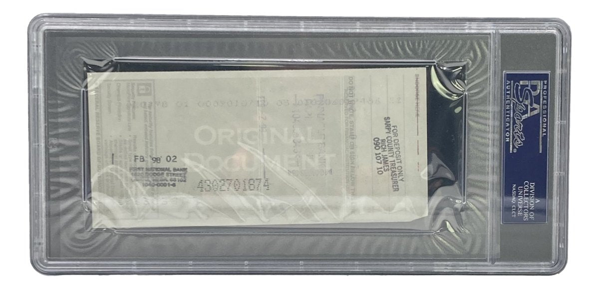 Authentic Bob Gibson St. Louis Cardinals Signed Bank Check #2426 PSA/DNA Certified - Perfect for Baseball Memorabilia Collections & Sports Fan Gifts