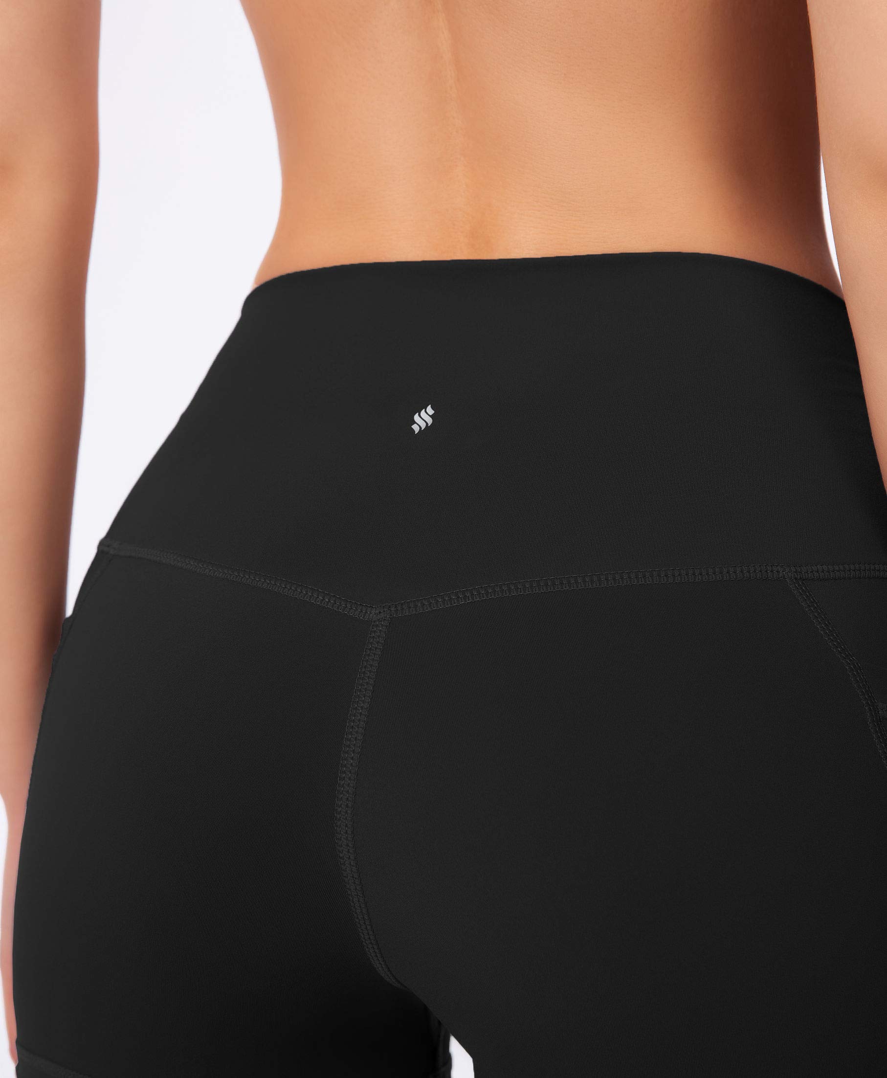 High Waist Yoga Shorts for Women with Side Pockets - Tummy Control Workout Running Gym Biker Shorts 8