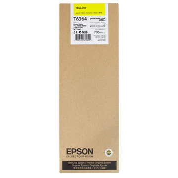 Epson T636400 700ml Yellow Ultrachrome HDR Ink Cartridge for Epson 7900/7890/9890/9900 Printers - High-Quality Photo & Graphic Printing for Professional Studios & Fine Art Reproduction