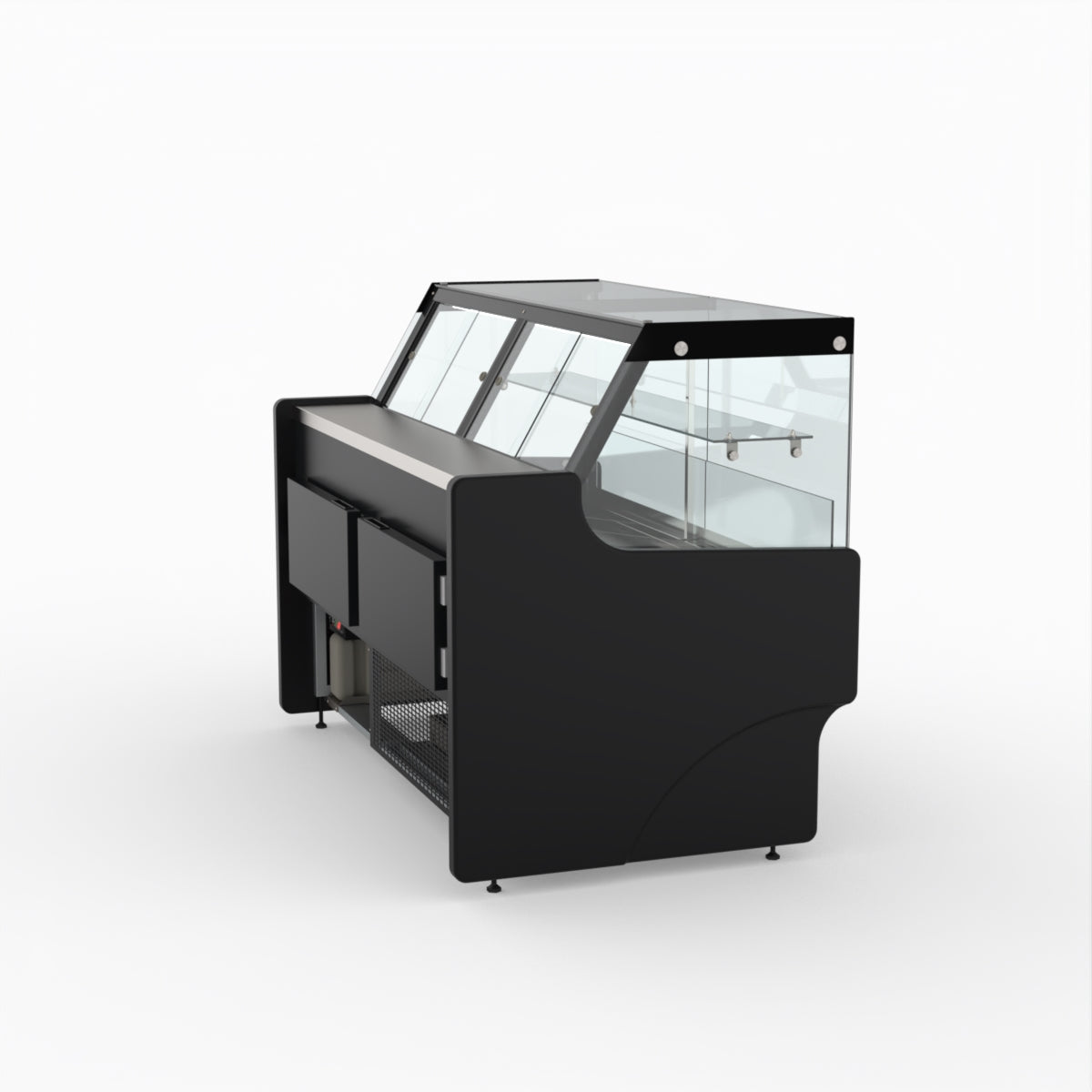 1.5 Meter Deli Showcase Glass Display Case - Commercial Refrigerated Food Display for Bakery, Deli, and Supermarket Use