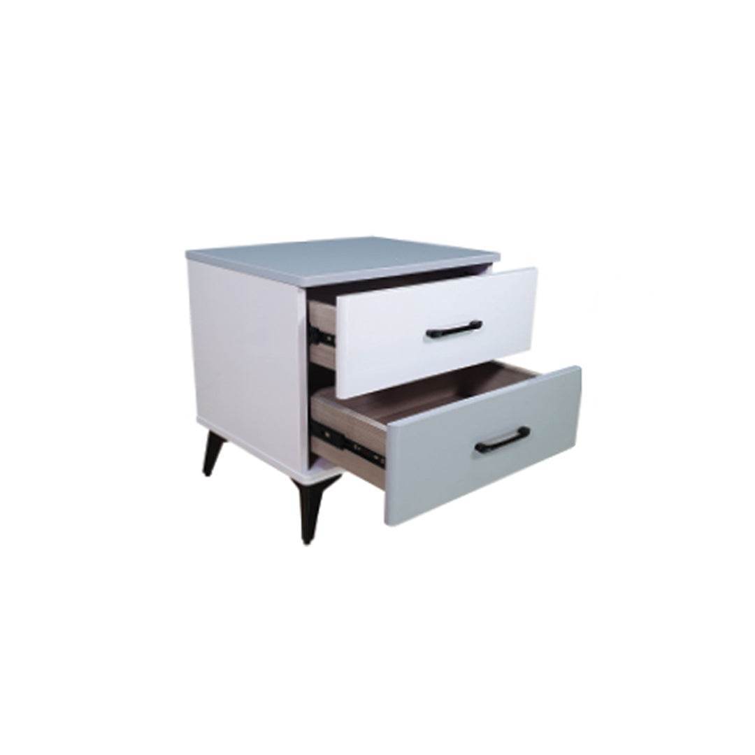 Modern Two-Tone Nightstand with Drawer - Stylish Bedside Table for Bedroom, Living Room & Office - Perfect for Storage & Décor