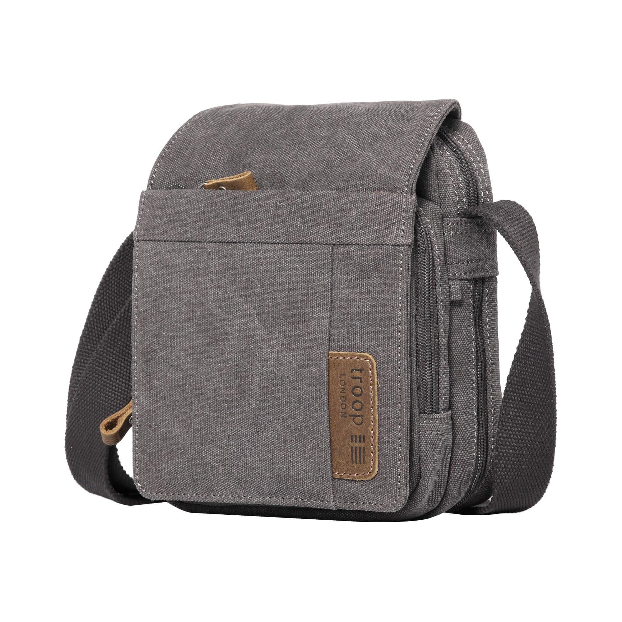 TRP0220 Troop London Classic Canvas Crossbody Bag - Stylish & Durable for Travel, Work & Everyday Use