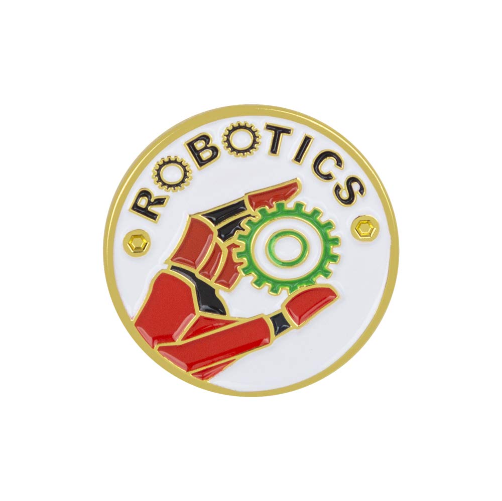 Robotics Student Lapel Pins - 12pc Bulk Pack for School Awards & Academic Gifts - 1 Inch Pins for Teachers & Students