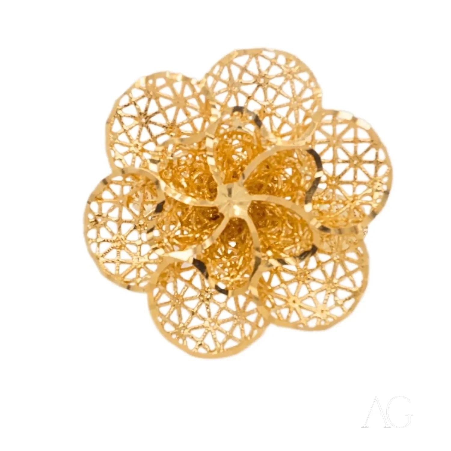 18K Gold Flower Ring - Eternal Bloom Rose Design for Women, Perfect for Weddings, Anniversaries & Romantic Gifts