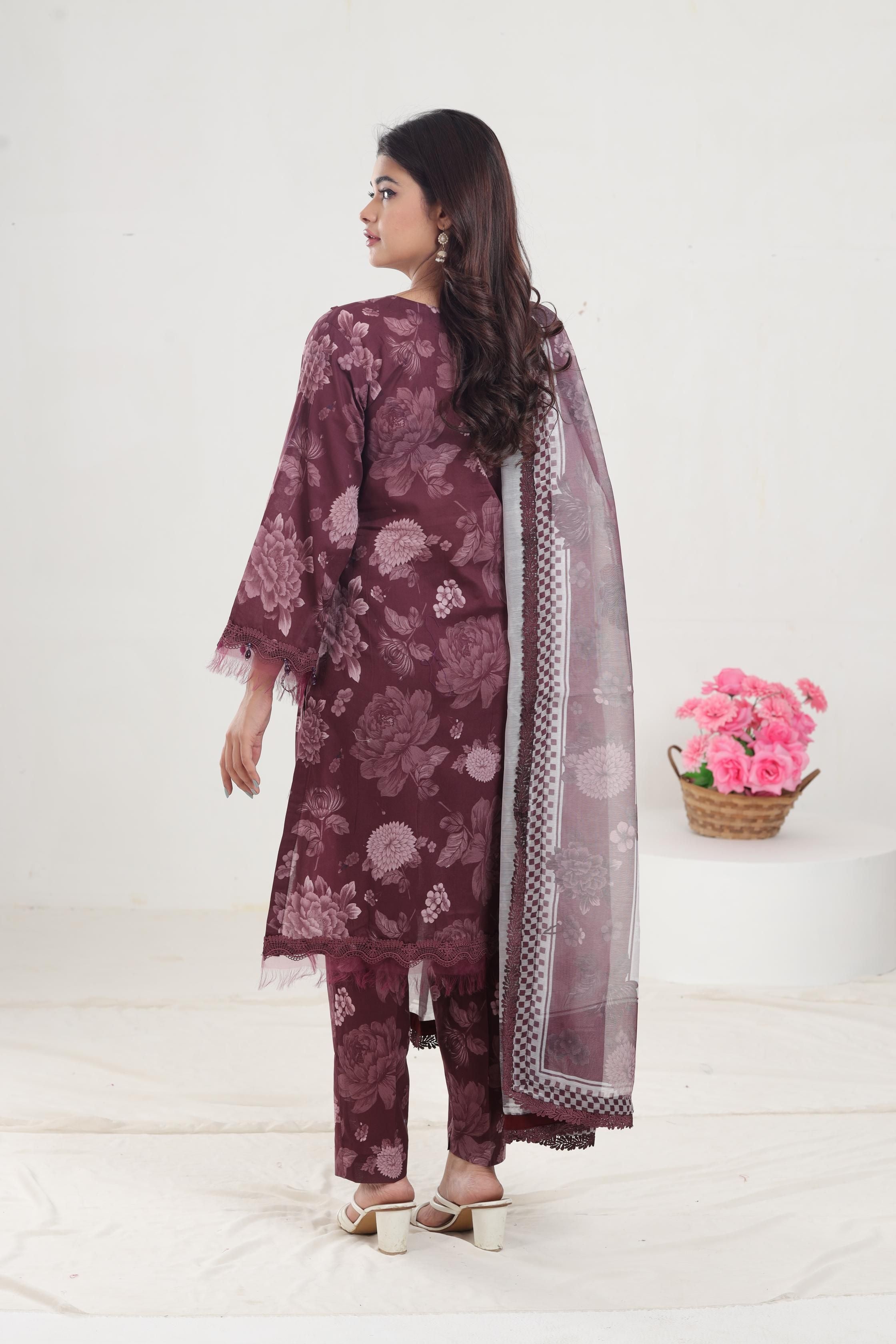 Aster Alizeh Sheen Prints - Elegant Floral Printed Scarf for Women | Perfect for Casual Wear, Office Outfits & Special Occasions