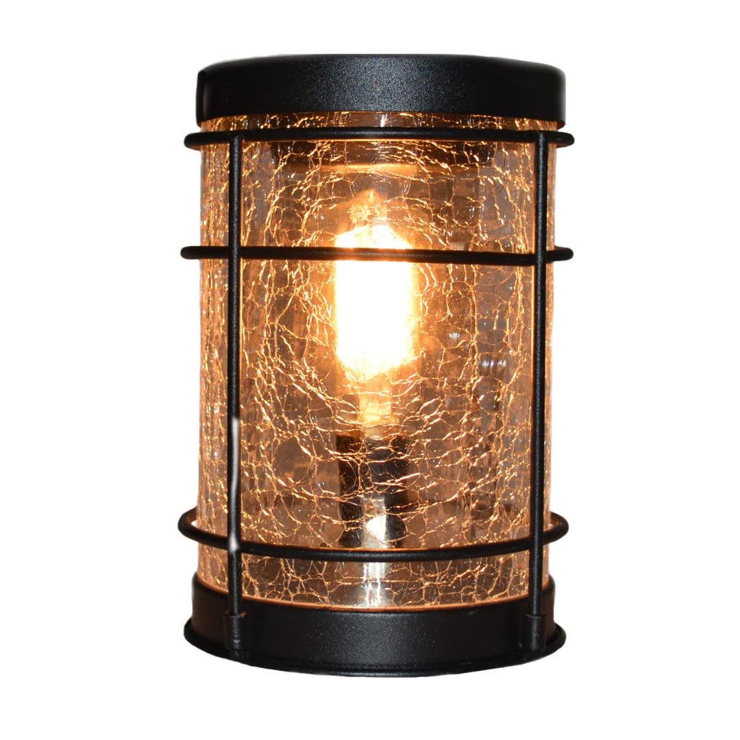 Premium Cello Black Crackle Edison Electric Wax Warmer with Spiced Citrus Scented Wax Melts - Aromatherapy Home Decor for Living Room, Bedroom & Office Relaxation