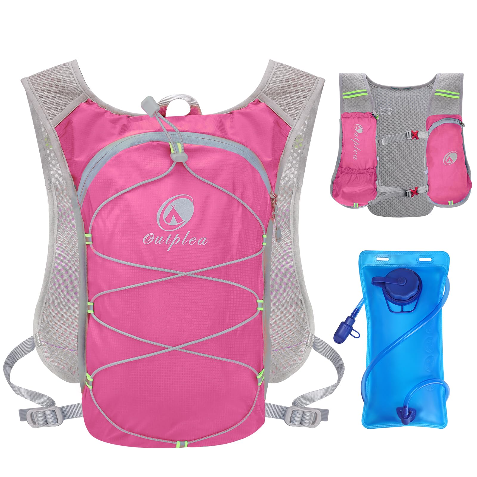 Lightweight 2L Hydration Vest for Running, Hiking & Biking - Water Backpack with Bladder