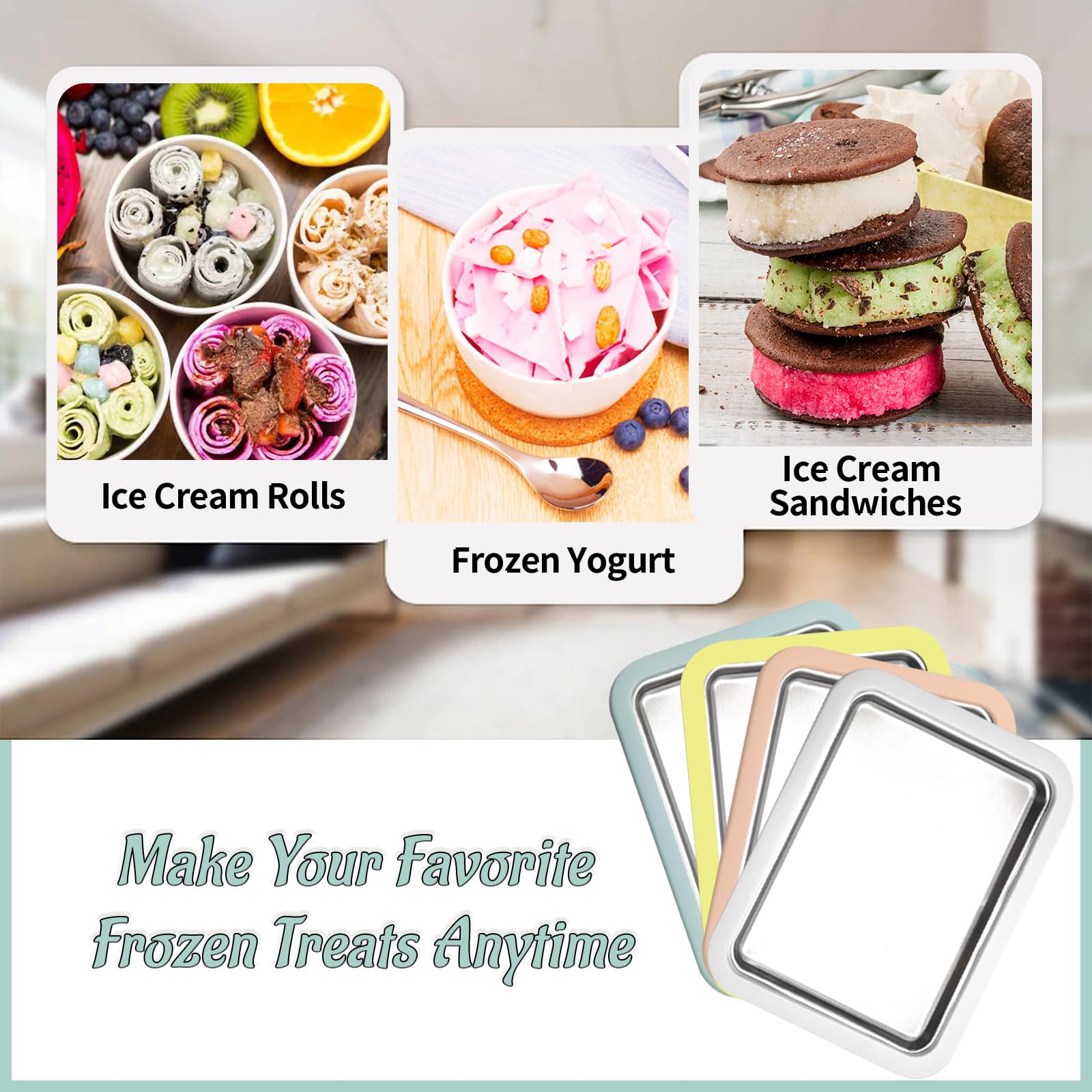 **Electric Ice Cream Roll Maker Machine - DIY Homemade Gelato & Rolled Ice Cream Maker for Kids, Family Fun - Perfect for Parties, Dessert Shops & Parent-Child Activities (White)**