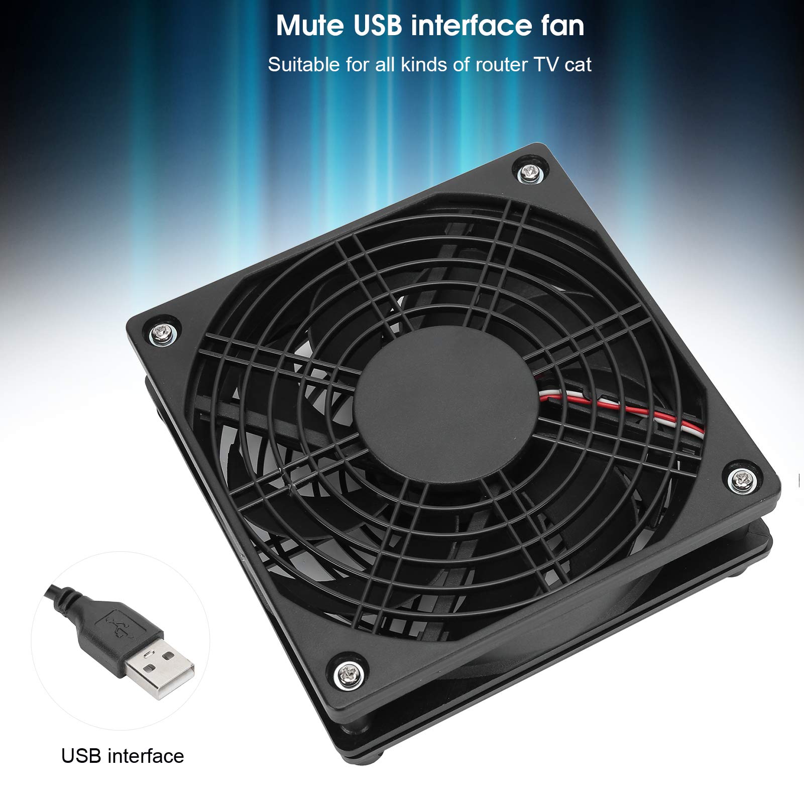Lazmin112 2-Pack 120mm USB Computer Case Fan - Ultra Quiet 5V PC Cooling Fan for Desktop PCs | Perfect for Gaming Rigs, Workstations & Home Office Setups