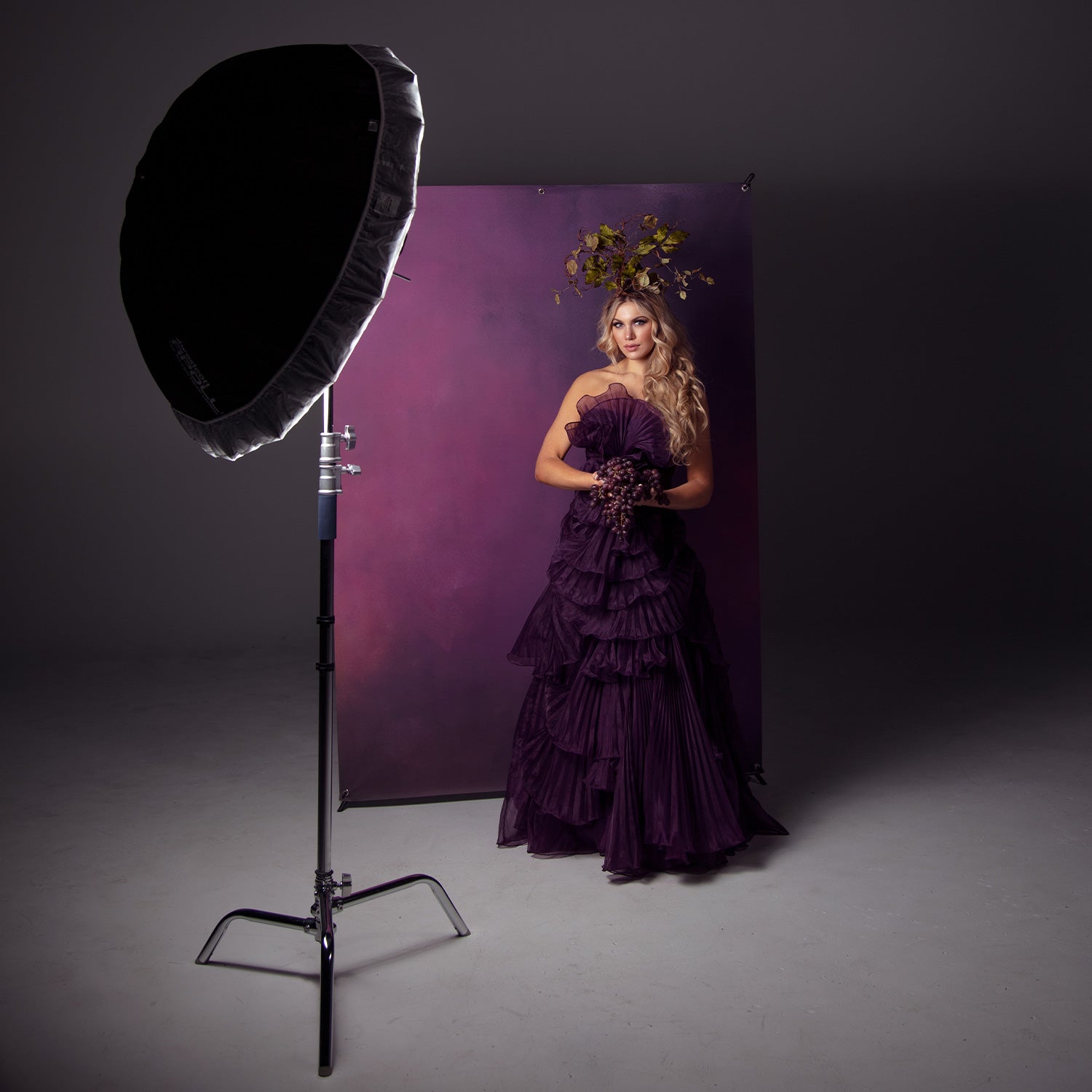 X Drop Canvas Backdrop - Antique Fuchsia (5' x 7') | Premium Photography Background for Studio, Portrait & Event Decor | Durable & Wrinkle-Resistant Fabric
