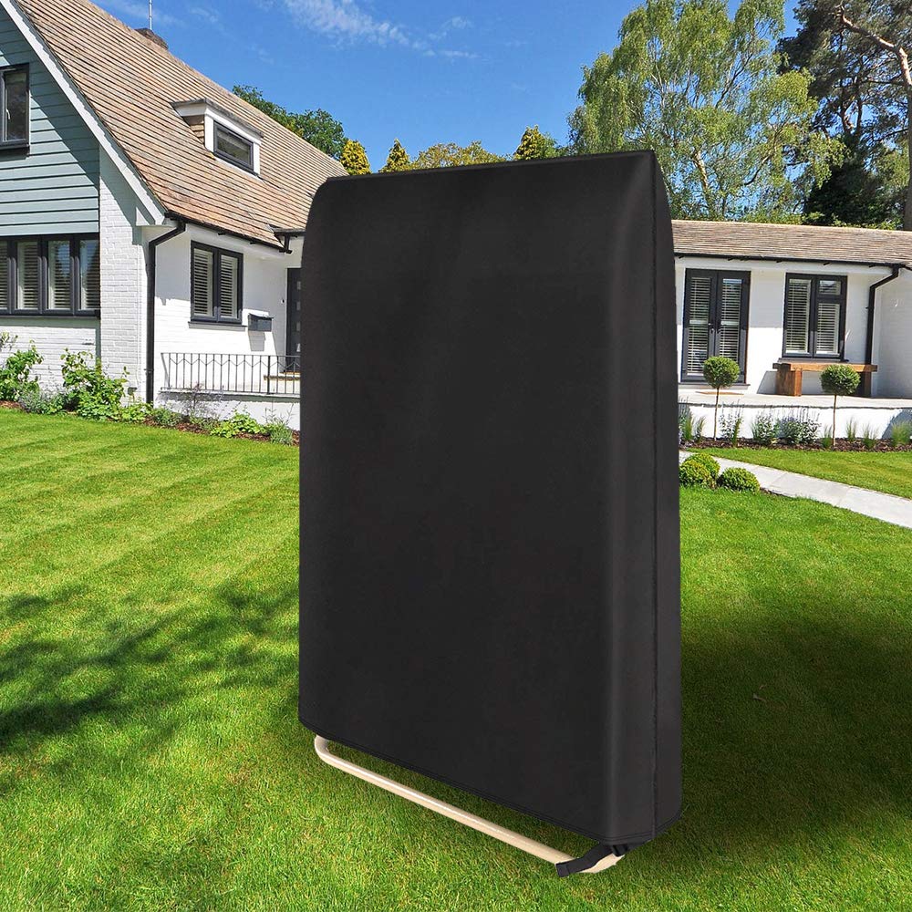 2Pcs Waterproof UV-Resistant Patio Zero Gravity Folding Chair Covers - Outdoor Furniture Protector for Deck, Poolside & Backyard Use (Black)