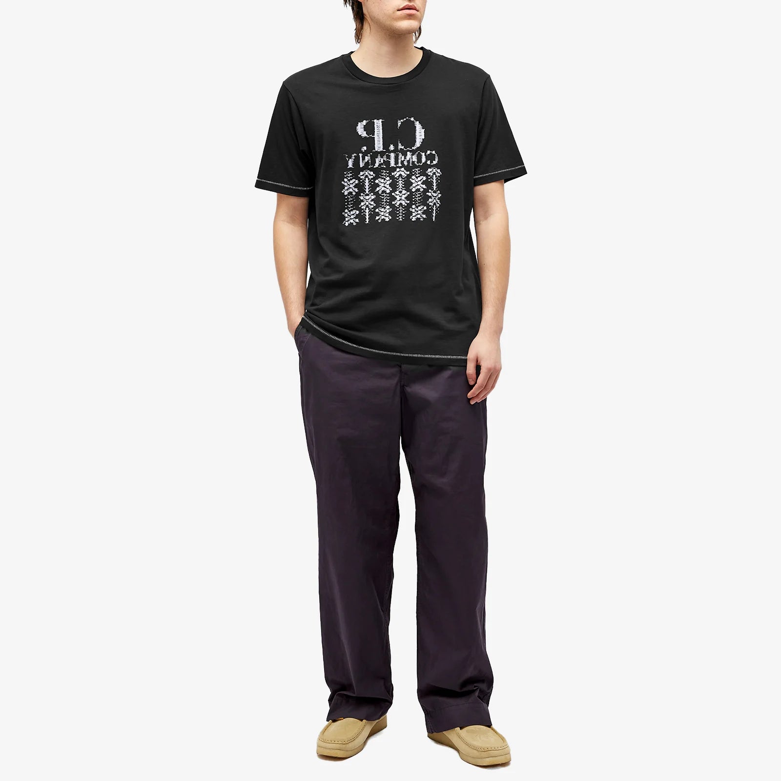 CP Company Black Logo T-Shirt for Men | Premium Cotton Casual Tee | Streetwear & Everyday Wear