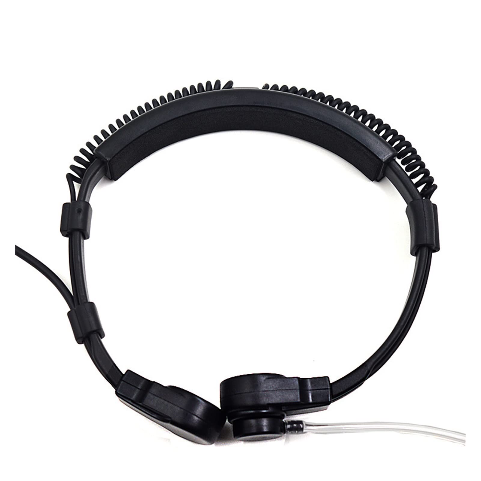 BMINO Throat Microphone Headset - Covert Earpiece with PTT for Yaesu & Vertex Radios (FT-60R, VX-3R, VX-5R, FT-250R) - Walkie Talkie Accessory for Security, Military & Outdoor Adventures