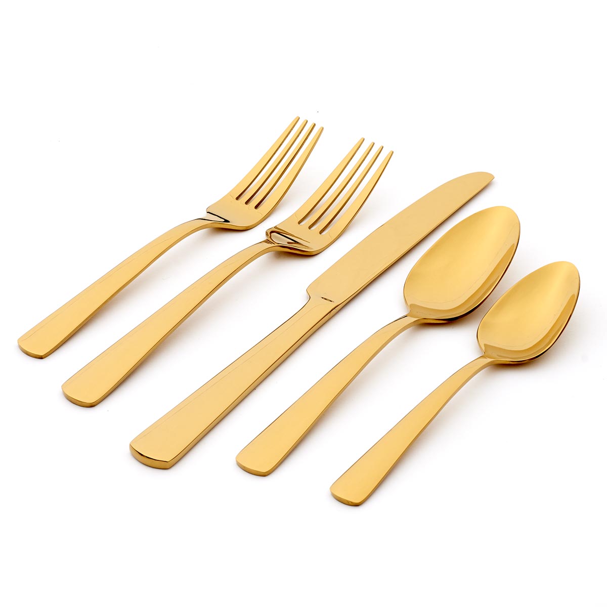 Premium 23-Piece Aptitude Gold Mirror Flatware Set - Elegant Stainless Steel Cutlery for Dining, Parties & Wedding Gifts