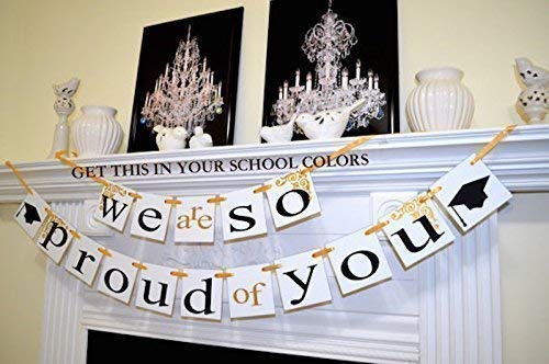 Black and Gold Graduation Party Decorations - Class of 2018 Banner & Graduation Sign for High School College Commencement Ceremony | Perfect for Graduation Photo Backdrop, Party Decor, and Celebration Gifts