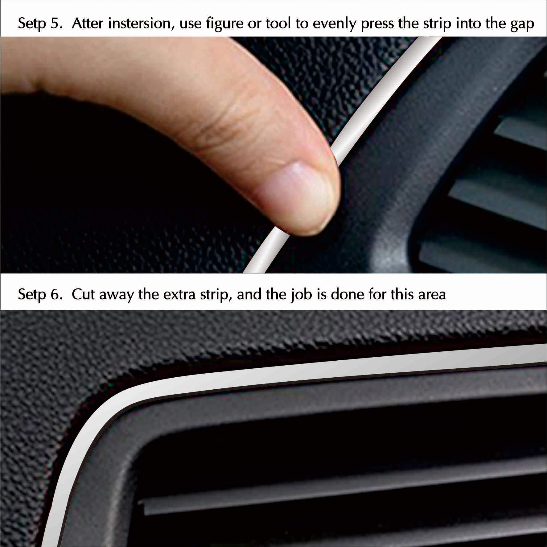 50ft (15m) Chrome Silver Car Interior Decorative Molding Trim Strip - Perfect for Door Panels, Dashboards & Interior Gap Covering | DIY Auto Upgrade Accessories