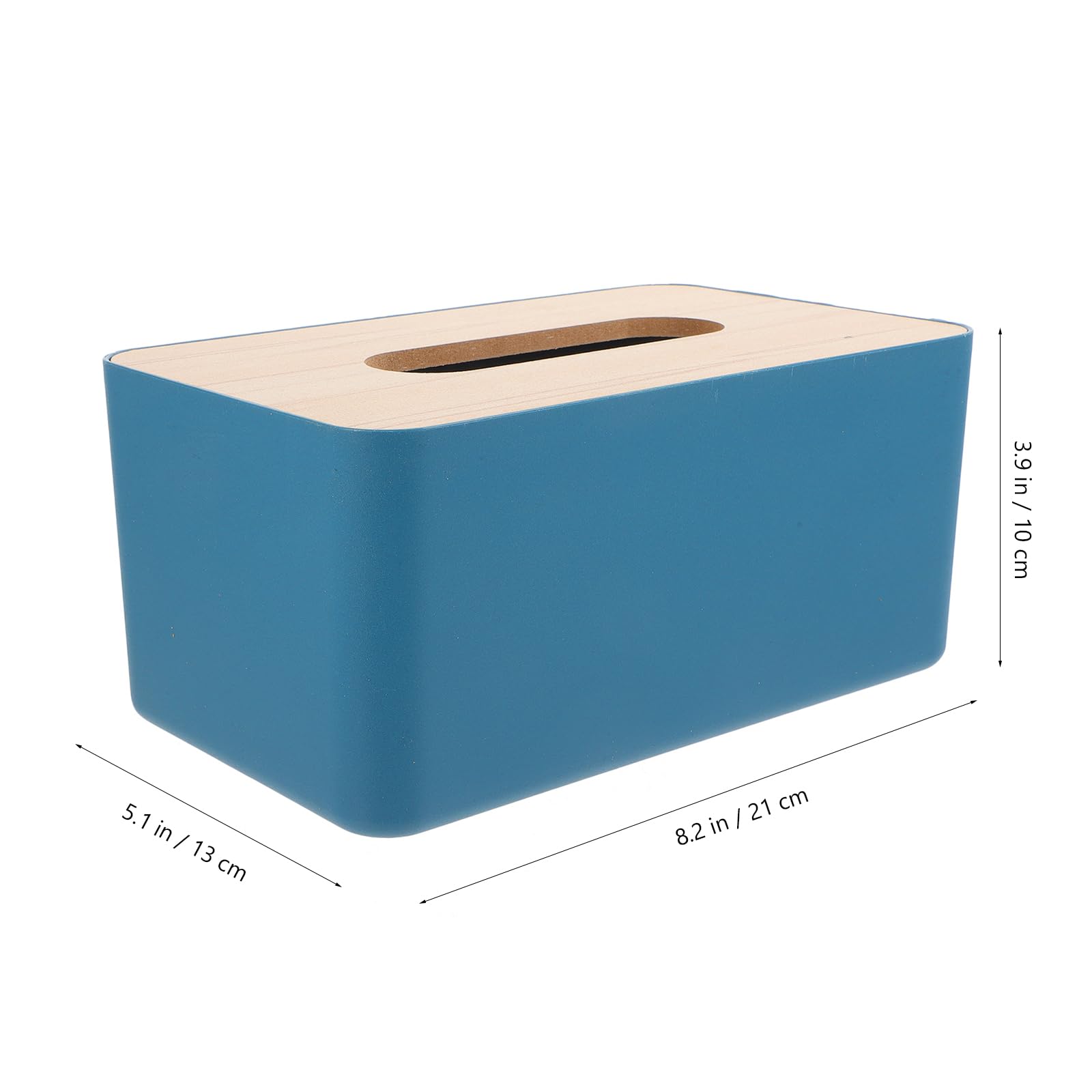 LIFKOME Wooden Lid Paper Storage Box - Organize Office Supplies, Plastic Napkins & Toiletries | Perfect for Home, Office & Bathroom Organization