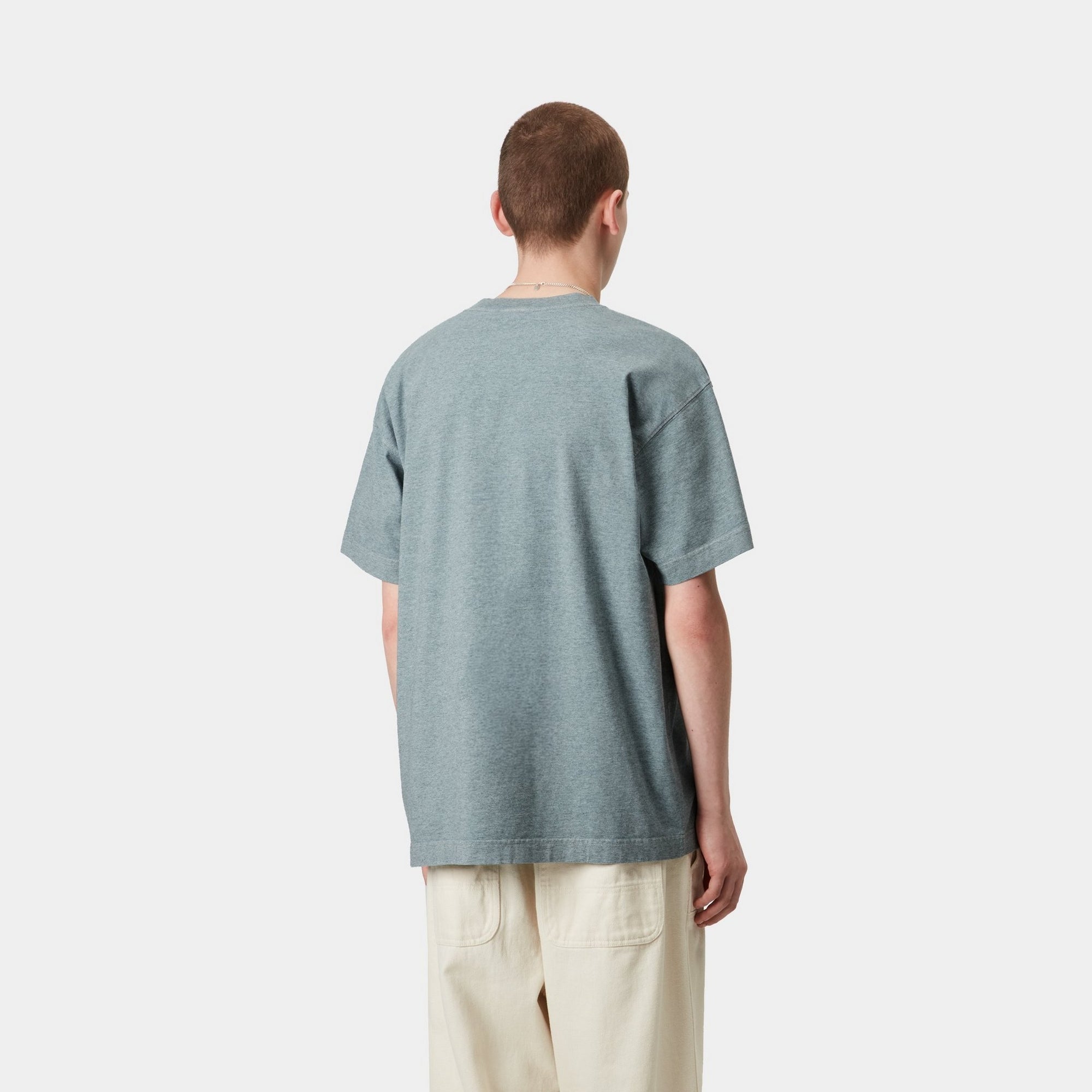 Premium Caspian T-Shirt for Men | Soft Clay Blue Heather Cotton Tee | Casual Wear, Gym, Travel & Everyday Comfort