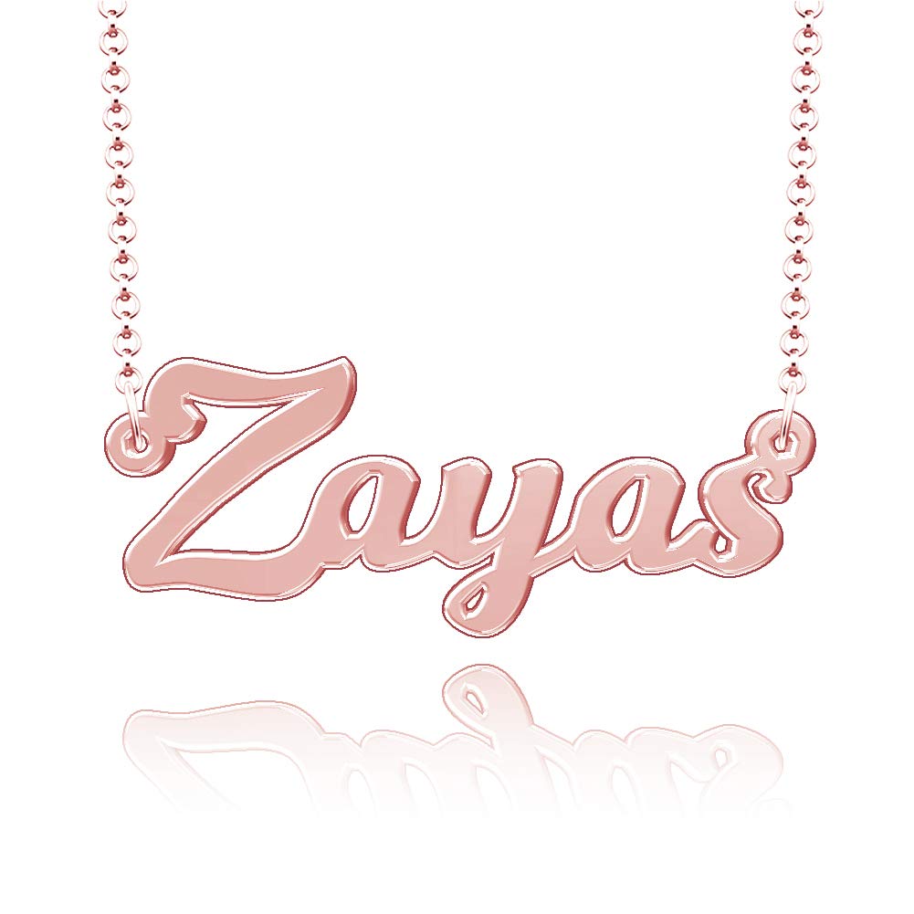 Personalized Name Necklace for Women - Custom Engraved Sterling Silver Pendant Jewelry Gift | Birthday, Anniversary, Mother's Day Present for Her