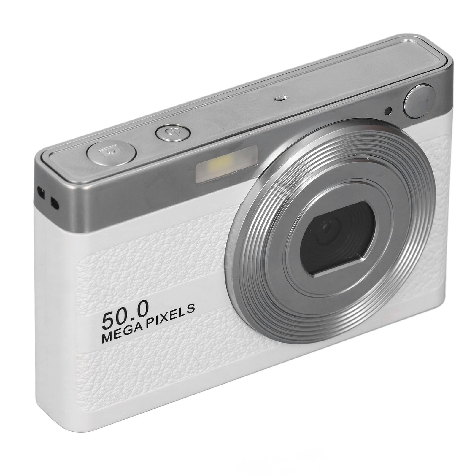 16X Zoom Digital Camera with 50MP UHD Image & 1080P Video, 2.2 Inch Screen, Up to 128GB Storage - Perfect for Outdoor Photography, Travel, and Vlogging (White)