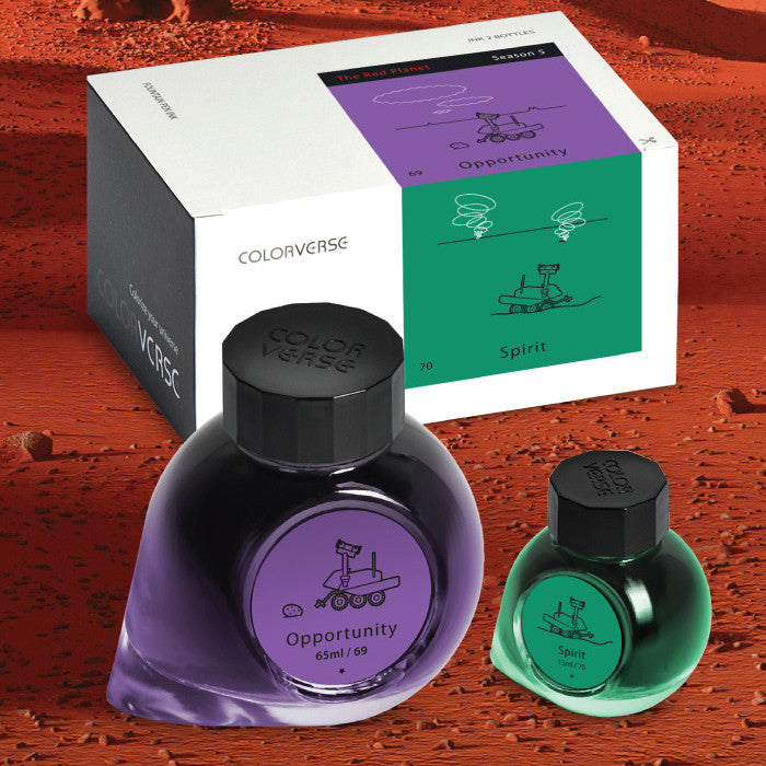 Colorverse The Red Planet Ink Set - 65ml + 15ml Bottles for Fountain Pens | Perfect for Calligraphy, Journaling & Artistic Writing