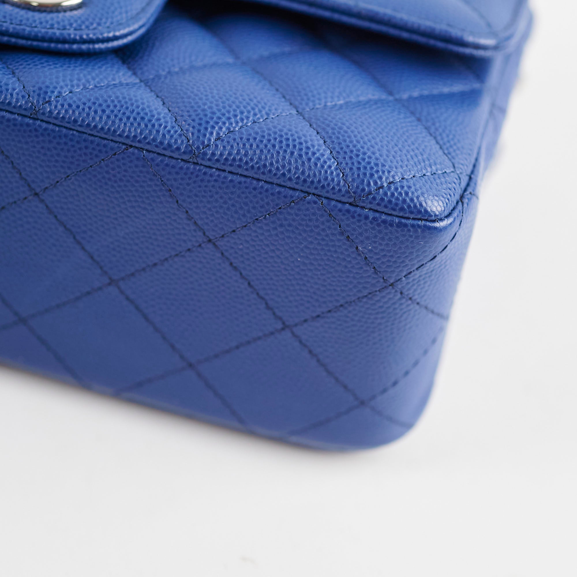 Chanel Mini Rectangular Caviar Leather Crossbody Bag in Blue - Perfect for Evening Events & Luxury Fashion Accessories
