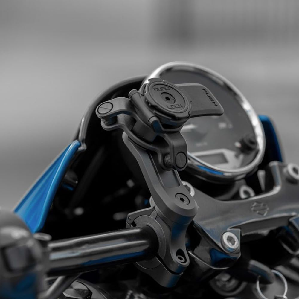 Quad Lock Motorcycle Handlebar Mount PRO Kit with Vibration Dampener - Compatible with iPhone 14 Pro Max MAG Case | Secure Phone Holder for Adventure Riding, Commuting & Off-Road Motorcycles
