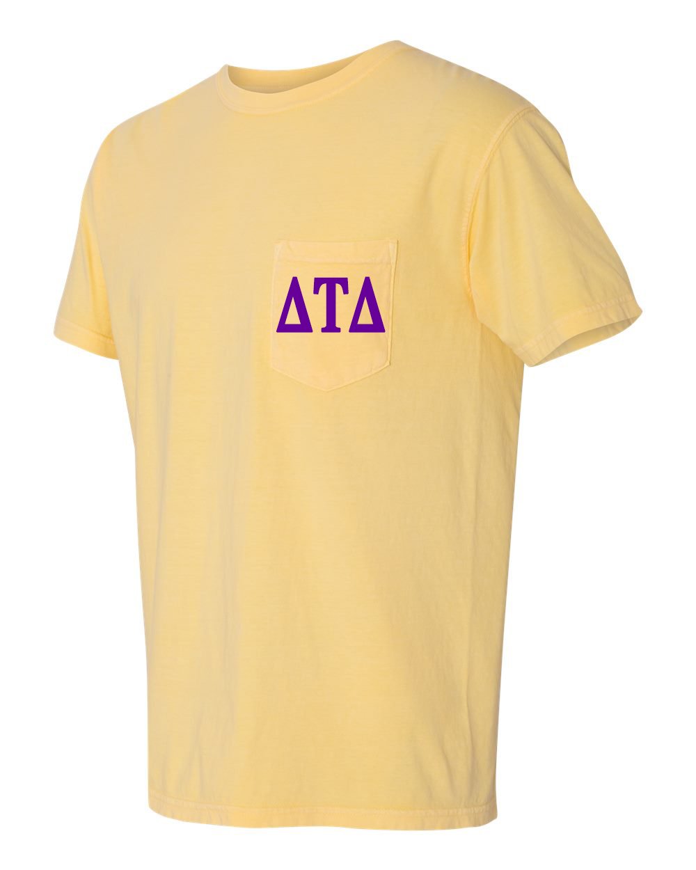 Delta Tau Delta Fraternity Comfort Colors Pocket T-Shirt - Soft Cotton Greek Life Apparel for College Students - Perfect for Rush Week, Campus Events & Alumni Gatherings