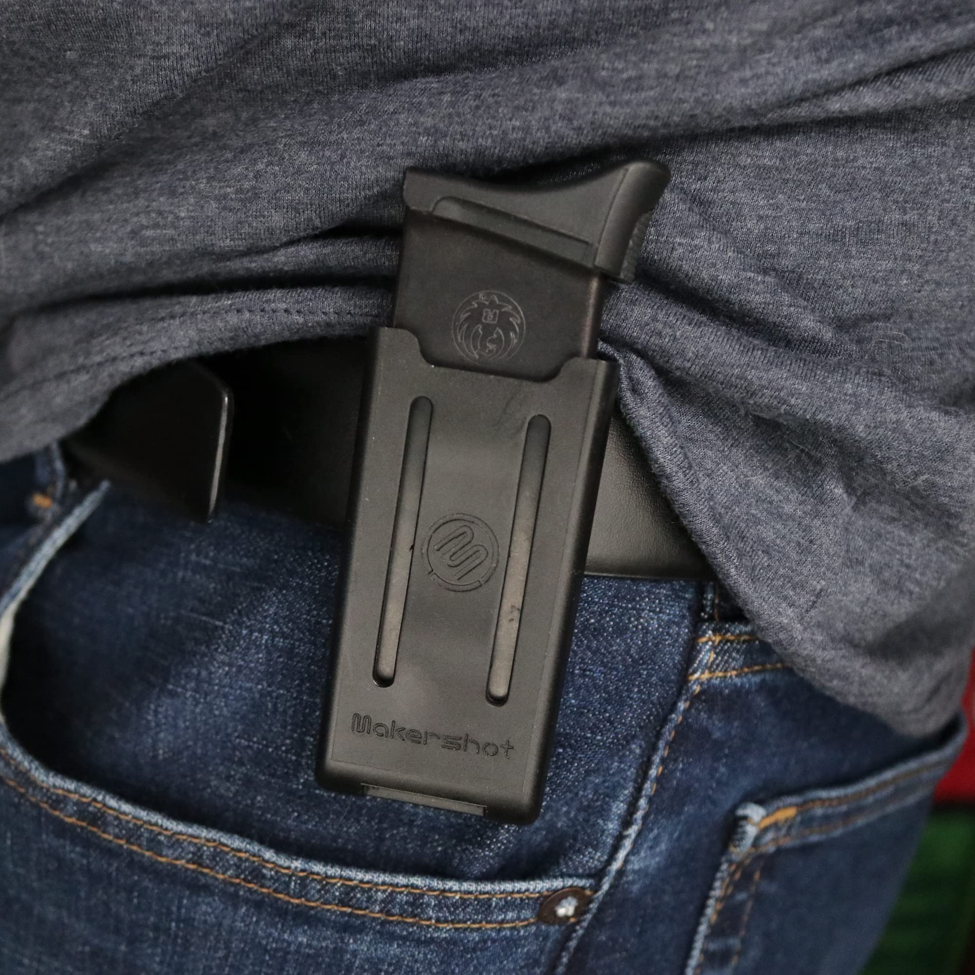 MakerShot Tactical Magazine Carrier - Durable Gun Belt Magazine Holster for Pistol & Handgun | Ammo Storage & Clip Holder | Perfect for Range Training, Hunting & Tactical Missions