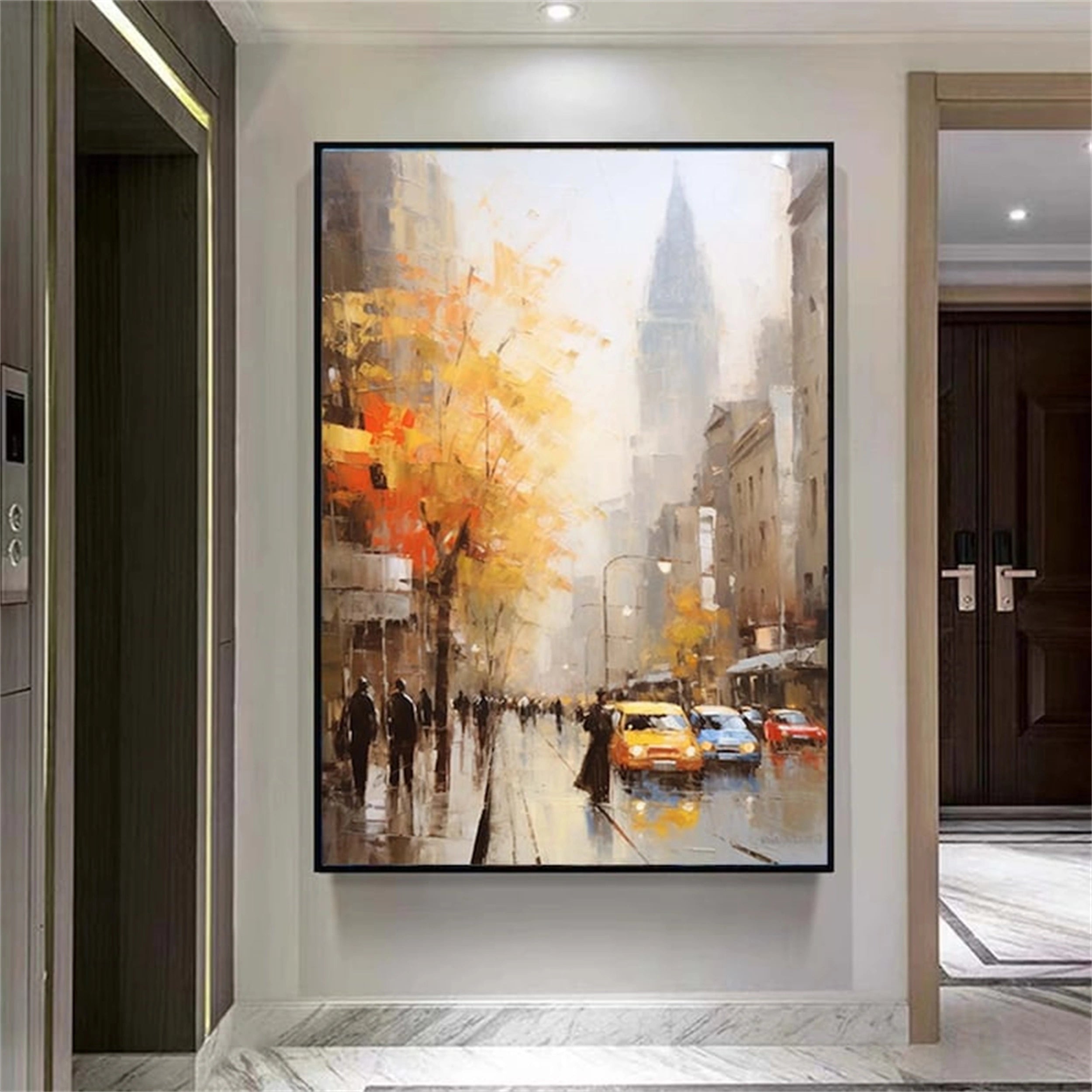 Urban Landscape Painting #UL 028 - Modern Wall Art for Living Room, Office & Bedroom Decor