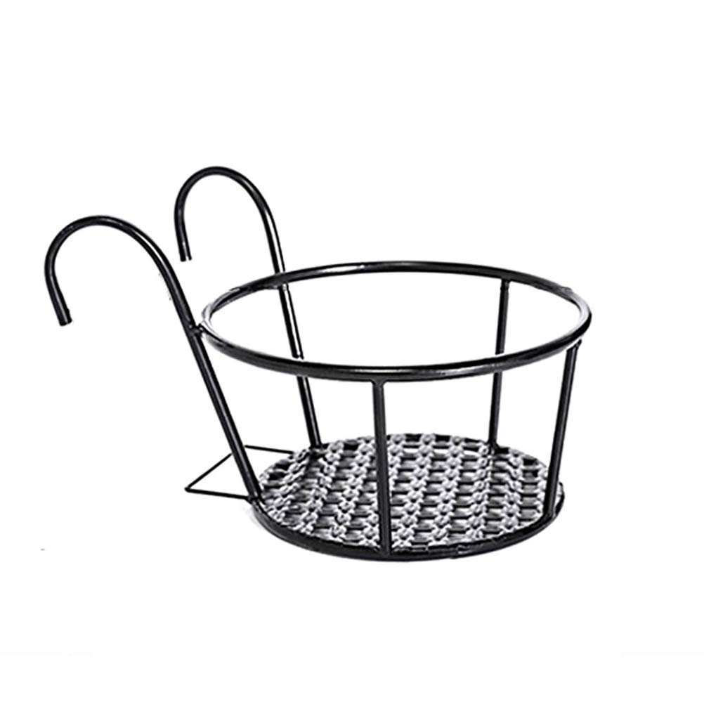 Metal Iron Hanging Flower Pots - Portable Planters for Balcony, Garden, Fence & Indoor Decor - Outdoor Hanging Basket Planter with Hook for Flowers, Herbs & Succulents (Perfect for Patio, Porch & Home Gardening)
